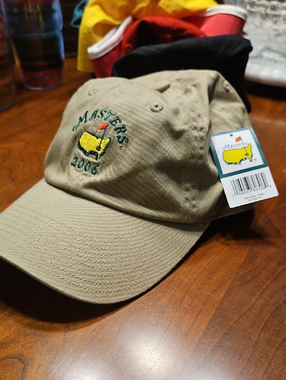 Masters Khaki Baseball Cap with Yellow Embroidered Logo